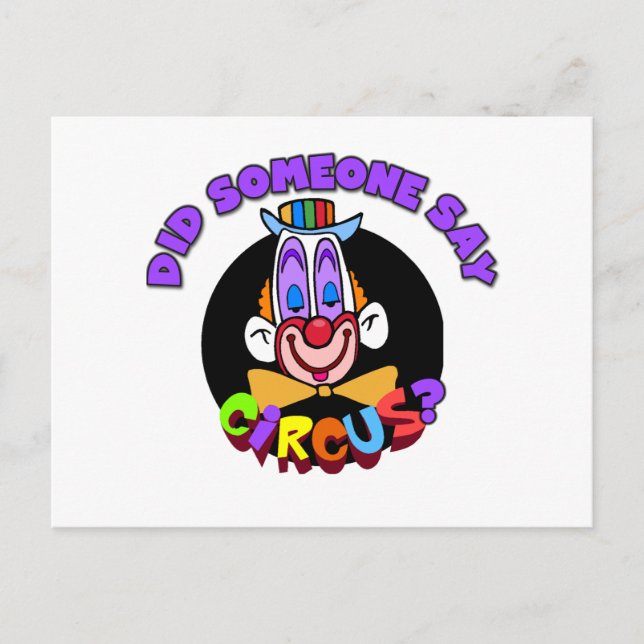T - Shirt und Geschenke aus Zirkus Postkarte (Vorderseite)