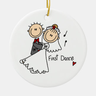 T - Shirt und Geschenke der Braut- und Groom First Keramikornament