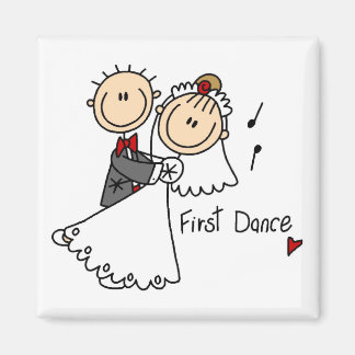 T - Shirt und Geschenke der Braut- und Groom First Magnet