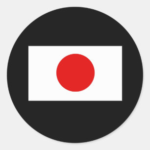 T - Shirt und Geschenke der japanischen Flagge Runder Aufkleber
