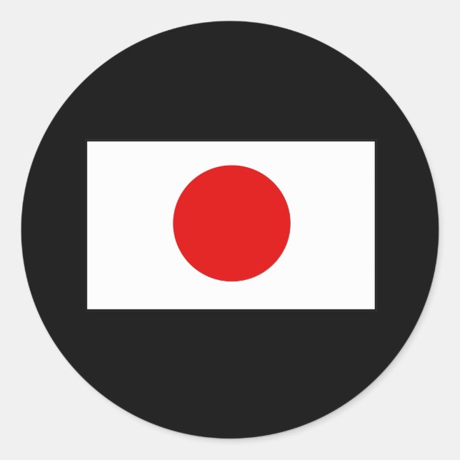 T - Shirt und Geschenke der japanischen Flagge Runder Aufkleber (Vorderseite)