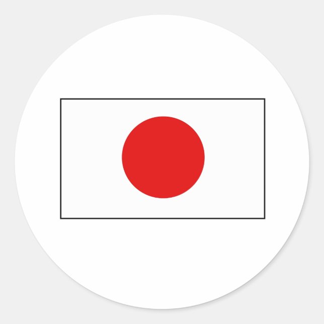 T - Shirt und Geschenke der japanischen Flagge Runder Aufkleber (Vorderseite)