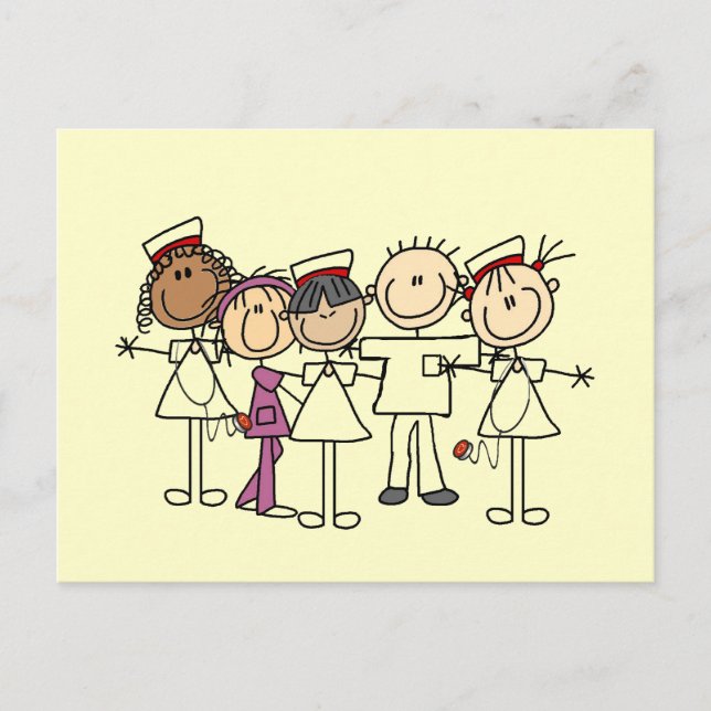 T - Shirt und Geschenke der Krankenwoche Postkarte (Vorderseite)