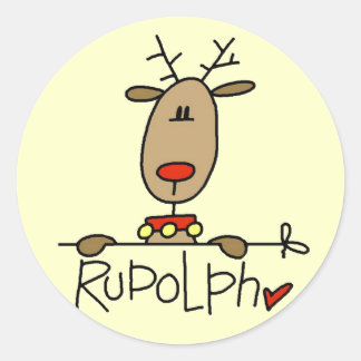 T - Shirt und Geschenke der Reindeer Runder Aufkleber