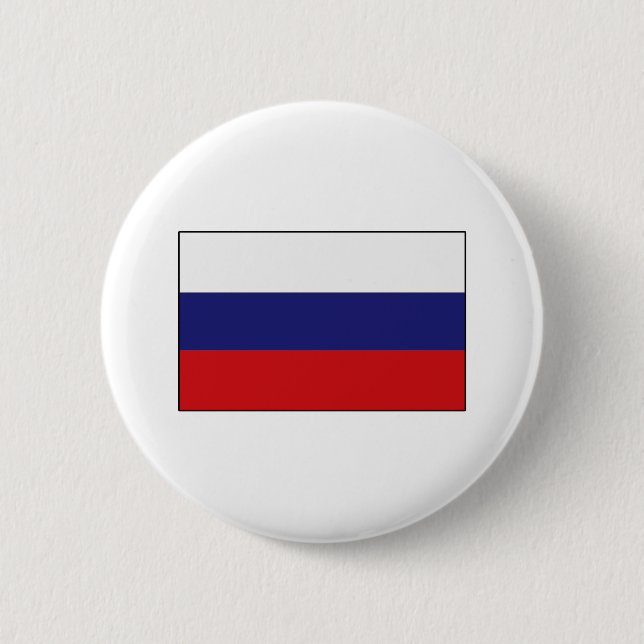 T - Shirt und Geschenke der russischen Flagge Button (Vorderseite)