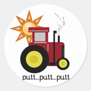 T - Shirt und Geschenke für die rote Farm Runder Aufkleber