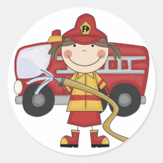 T - Shirt und Geschenke für Feuerwehrleute Runder Aufkleber