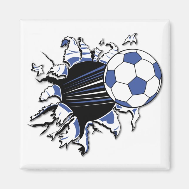 T - Shirt und Geschenke für Fußball-Burst Magnet (Vorne)