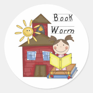 T - Shirt und Geschenke für Mädchenbücher Runder Aufkleber