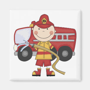 T - Shirt und Geschenke für männliche Feuerwehrmän Magnet