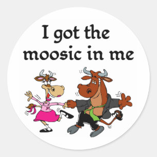 T - Shirt und Geschenke für Musiker oder Tänzer Runder Aufkleber