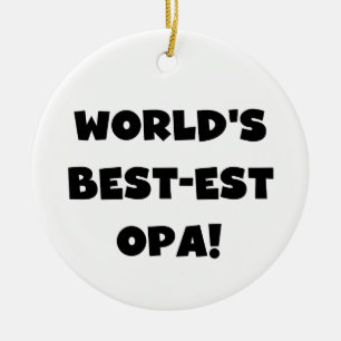 T - Shirt und Geschenke für Opa Black Text weltwei Keramikornament