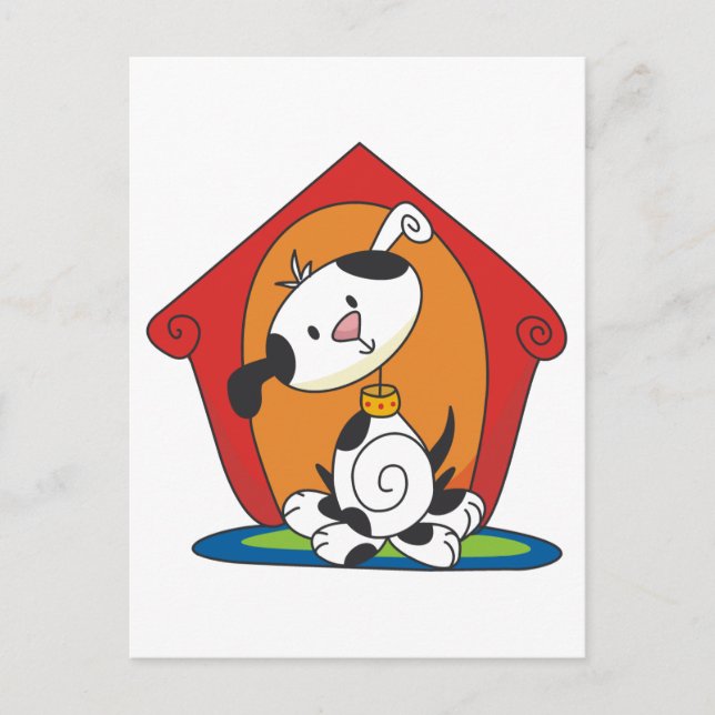 T - Shirt und Geschenke im Hundehaus Postkarte (Vorderseite)