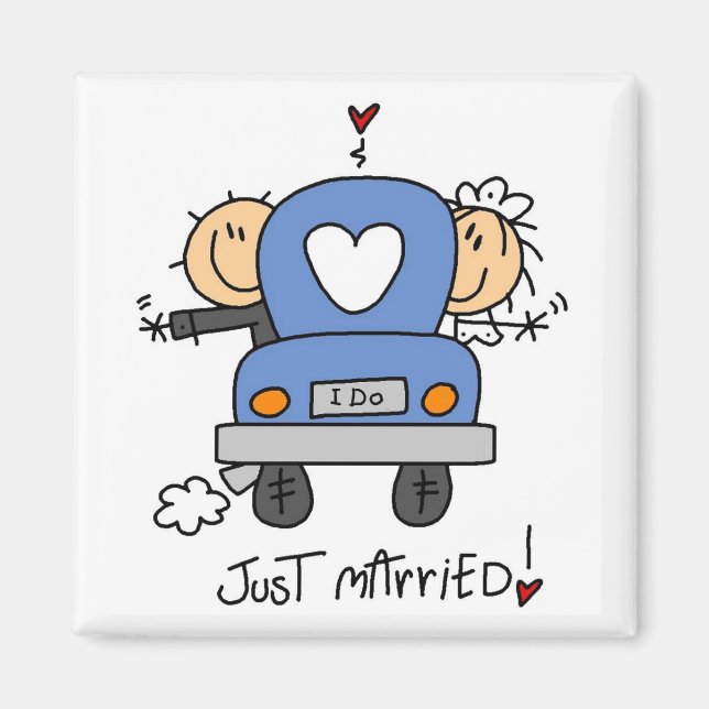 T - Shirt und Geschenke nur verheiratet Magnet (Vorne)