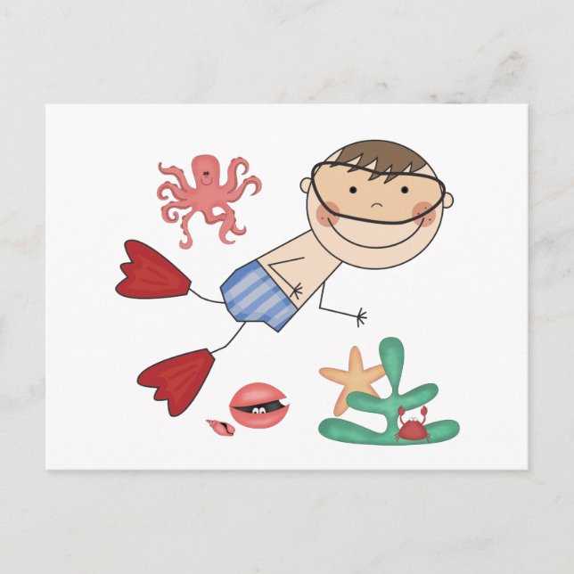 T - Shirt und Geschenke Postkarte (Vorderseite)