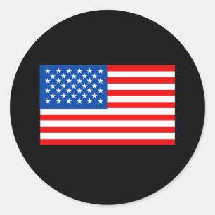 T - Shirt und Geschenke unter der Flagge der Verei Runder Aufkleber