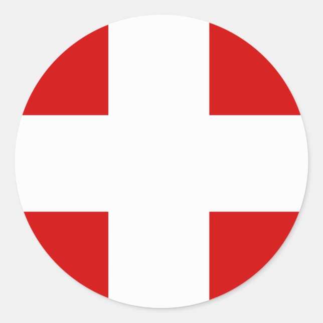 T - Shirt und Geschenke unter Schweizer Flagge Runder Aufkleber (Vorderseite)