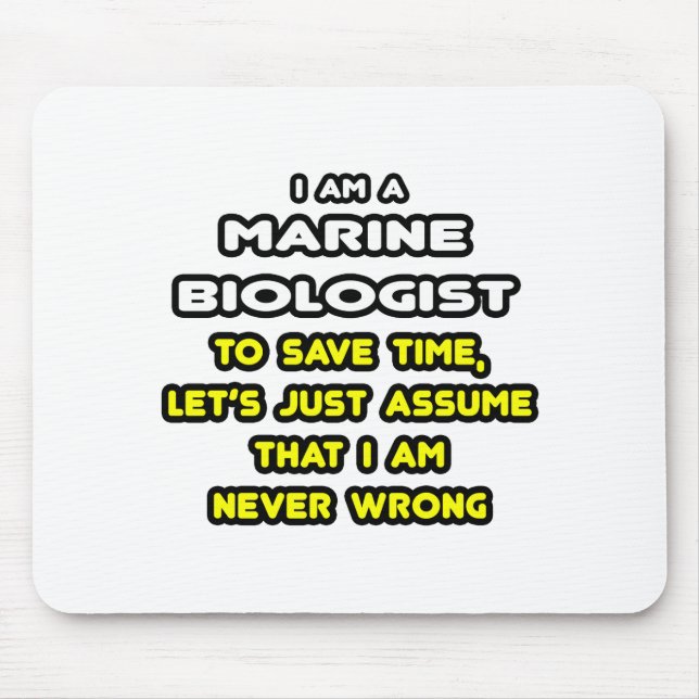 T - Shirt und Geschenke von Funny Marine Biologist Mousepad (Vorne)
