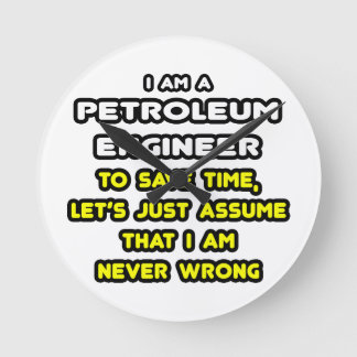 T - Shirt und Geschenke von Funny Petroleum Engine Runde Wanduhr