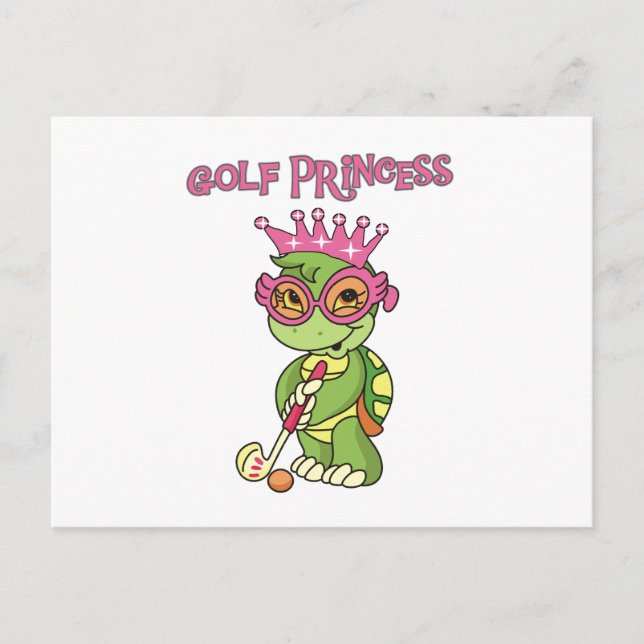 T - Shirt und Geschenke von Golfprincess Postkarte (Vorderseite)