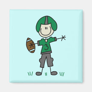 T - Shirt und Geschenke von Green Football Player Magnet