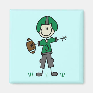 T - Shirt und Geschenke von Green Football Player Magnet
