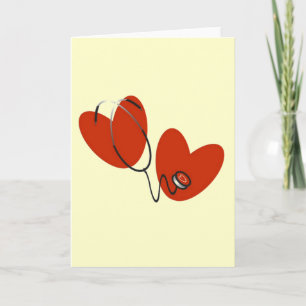 T - Shirt und Geschenke von Herz und Stethoskop Karte