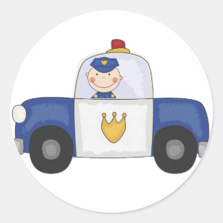 T - Shirt und Geschenke von Police Cruiser Runder Aufkleber