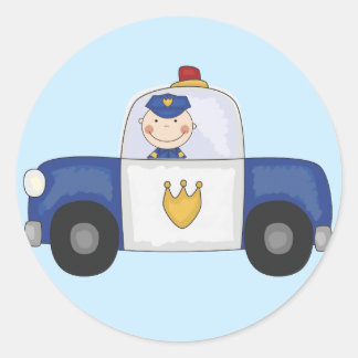 T - Shirt und Geschenke von Police Cruiser Runder Aufkleber