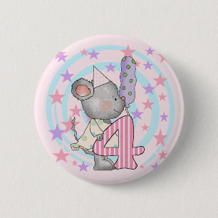 T - Shirt und Geschenke zum 4. Geburtstag der Maus Button