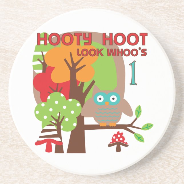 T - Shirt und Geschenke zum ersten Geburtstag Getränkeuntersetzer (Vorne)