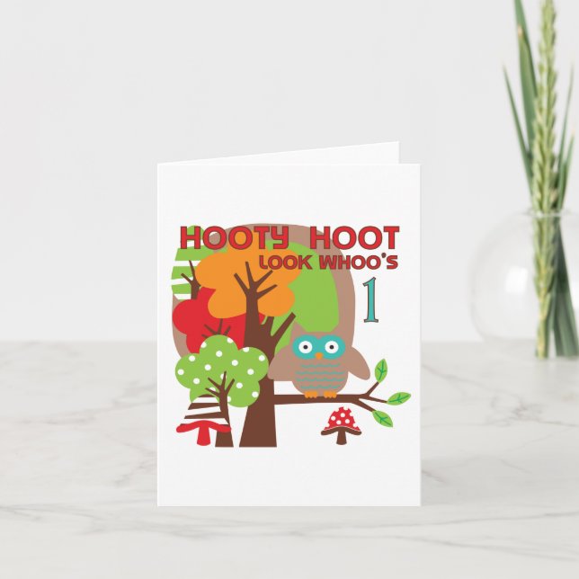 T - Shirt und Geschenke zum ersten Geburtstag Karte (Vorderseite)