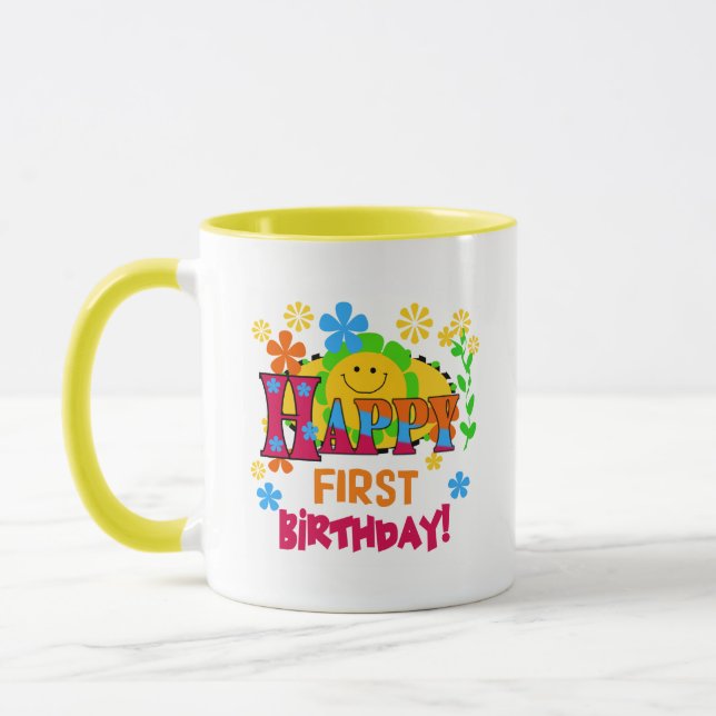 T - Shirt und Geschenke zum ersten Geburtstag Tasse (Links)