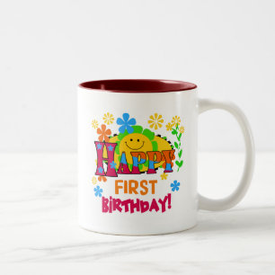 T - Shirt und Geschenke zum ersten Geburtstag Zweifarbige Tasse