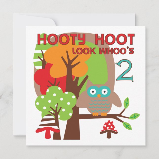 T - Shirt und Geschenke zum zweiten Geburtstag Karte (Vorderseite)