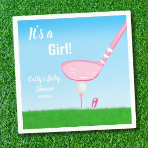 T-Shirt Up Pink Golf Gender Reveal Baby Es ist ein Serviette