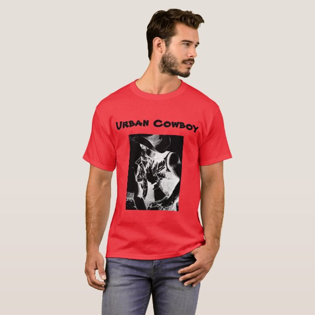 T - Shirt Urban Cowboy Originelle Kunst (Vorne ganz)