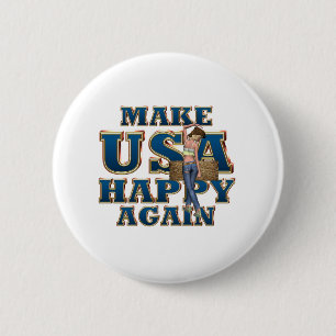 T-SHIRT USA Happy Buttons