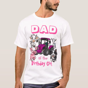 T-Shirt 'Vater des Geburtstagsmädchens Bauernhofti