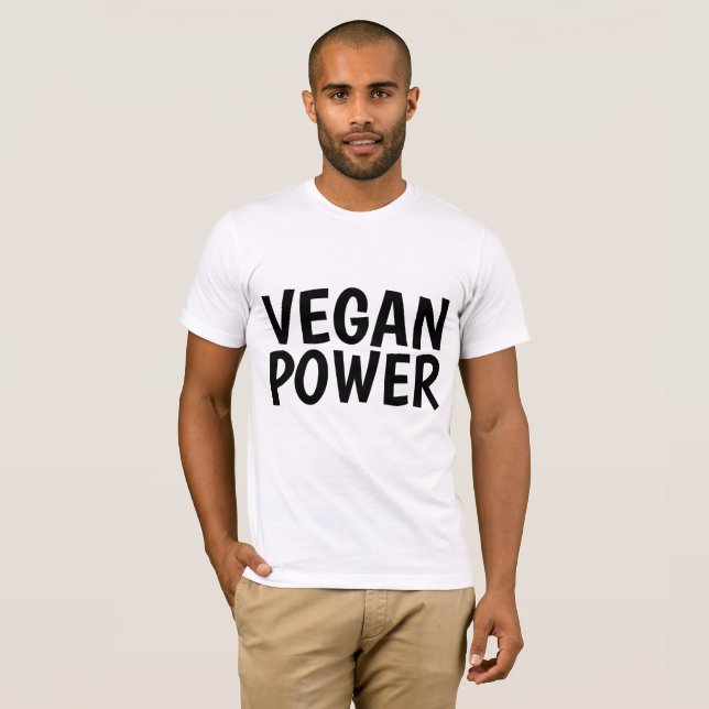T - Shirt veganer POWER (Vorne ganz)