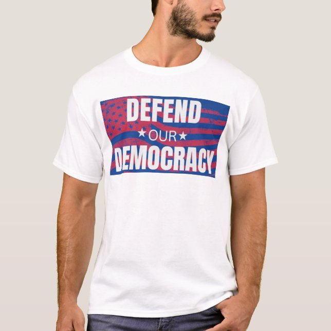 T - Shirt "Verteidigung unserer Demokratie" (Vorderseite)