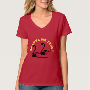T-Shirt Vertrauen in die Ewigkeit (Zwei-Schwäne-T-