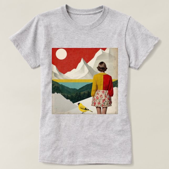 T - Shirt Vintag Art Collage (Design vorne)