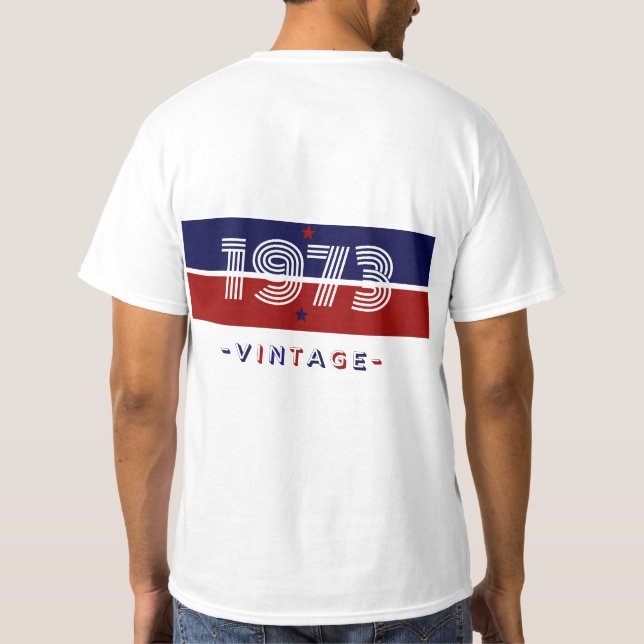 T-Shirt VINTAGE 1973 (Breitlogo) (Rückseite)