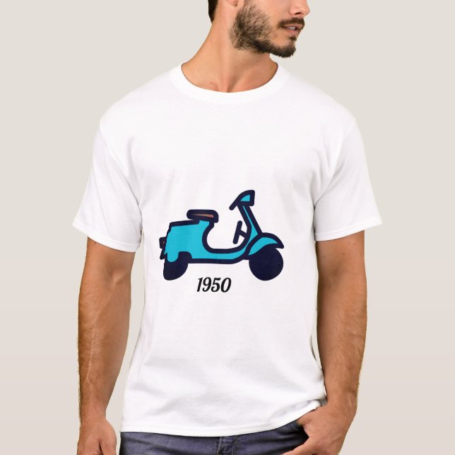 T-shirt vintage vespa camiceta 1950 (Vorderseite)