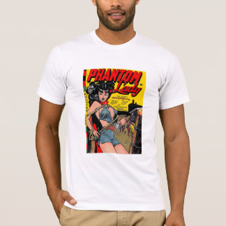T - Shirt Vintages Comic Buchcover Phantom Lady