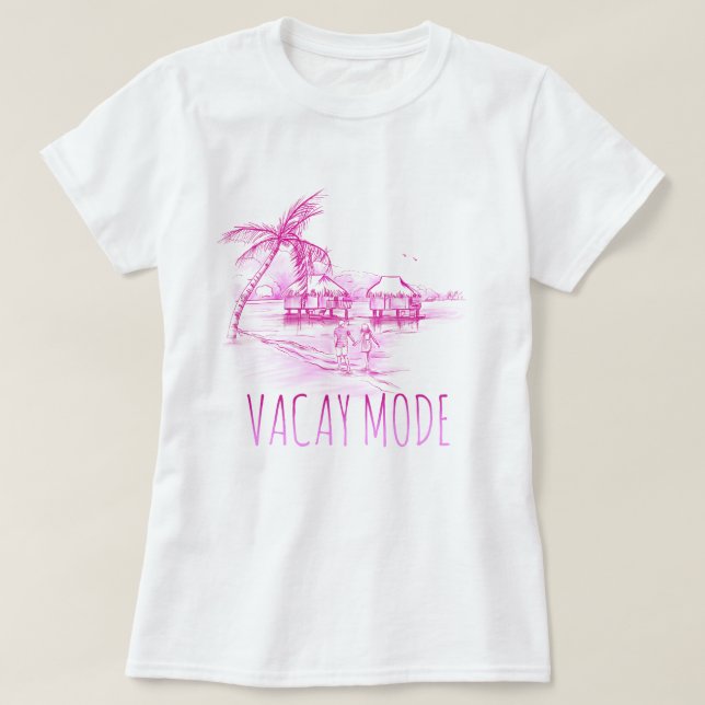 T - Shirt von Frauen im Vacay-Modus (Design vorne)