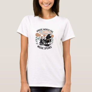 T - Shirt von Frauen, wenn Worte Musik Versage