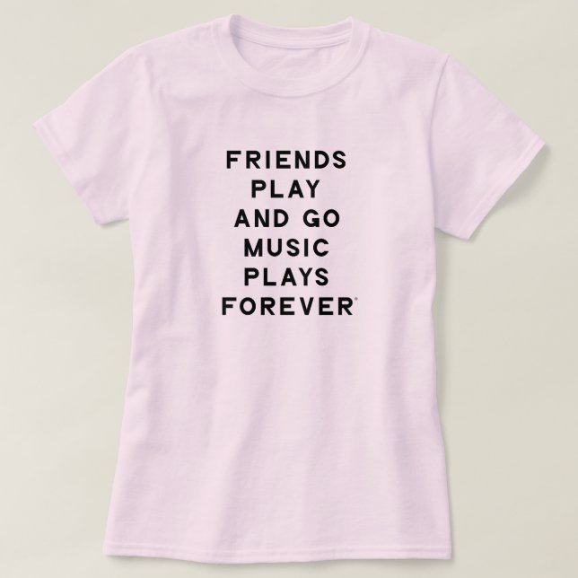 T - Shirt von Freundinnen und Musikkonzerten (Design vorne)