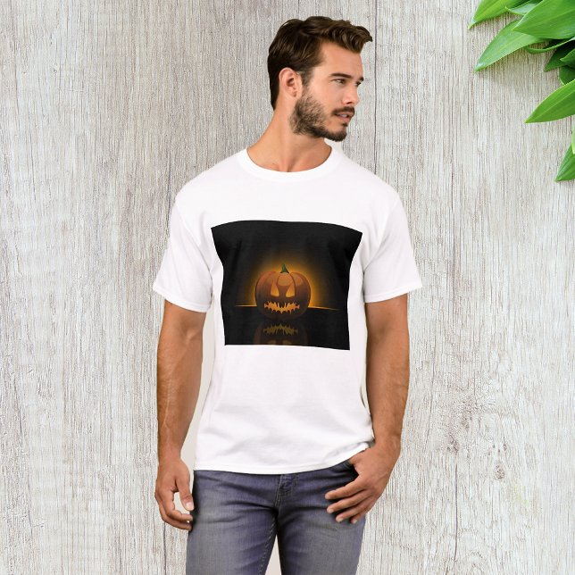T - Shirt von Gwer Halloween Pumpkin Mens (Von Creator hochgeladen)